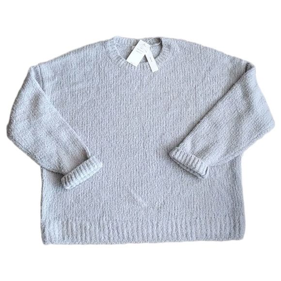 Vince Sweaters - New Vince Slub Wool Blend Crewneck Sweater XL Platinum Blue